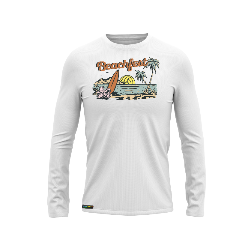 Beachfest White Long Sleeve Merchandise and Apparel by We Build You